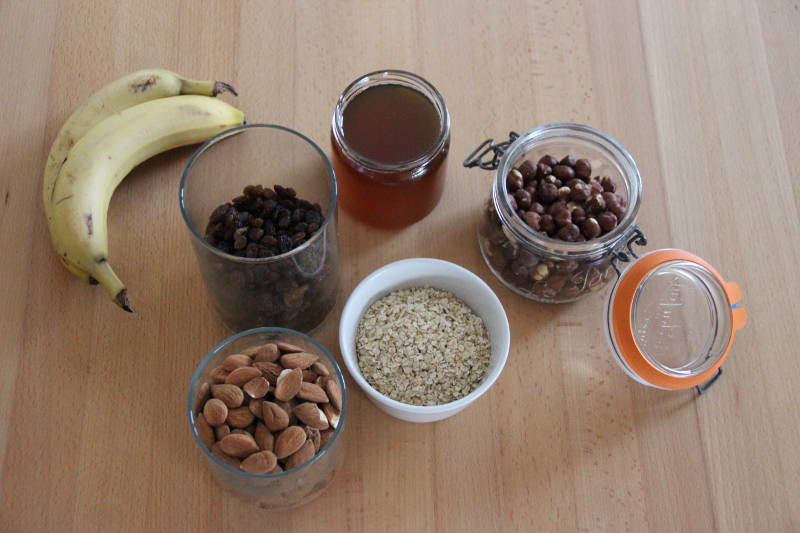 Recette barre de céréales banane, noisettes et chocolat - Blog de