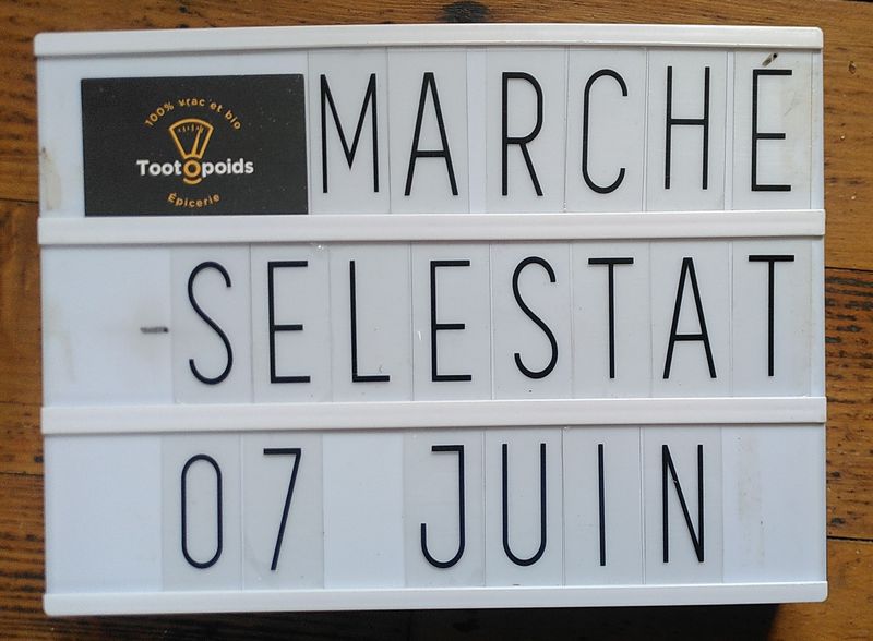 Sélestat le 07 juin 2025 tootopoids sera présente au marché de l'arsenal