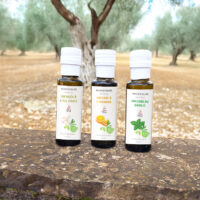 Huile d'olive infusée à l'ail, orange ou basilic chez tootopoids